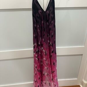 Black and Pink Maxi Sundress for Cocktail Nights
